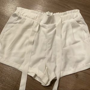 White flowy shorts